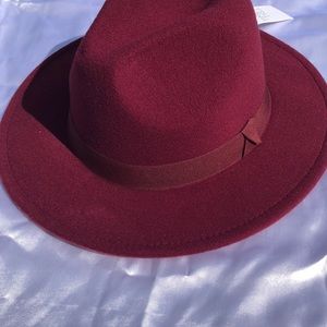 NWT Time And Tru Women’s Red/Maroon Fedora Hat OS